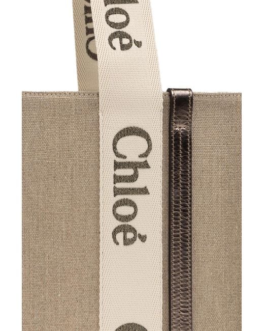 Chloé Black Bag Woody Medium Type Shopper