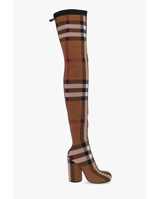 Burberry Brown 'anita' Heeled Over-the-knee Boots