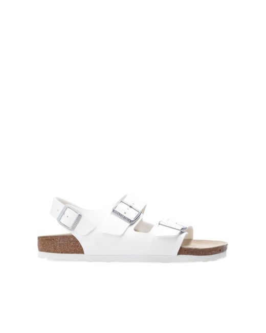 Birkenstock White 'milano' Sandals