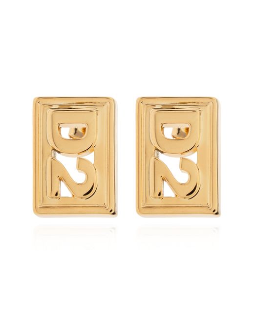DSquared² Natural Earrings With Logo