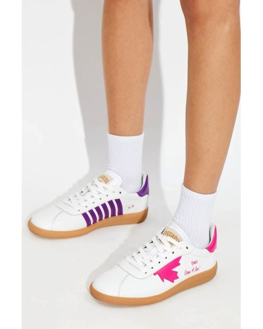DSquared² Pink 'Rebel' Sports Shoes