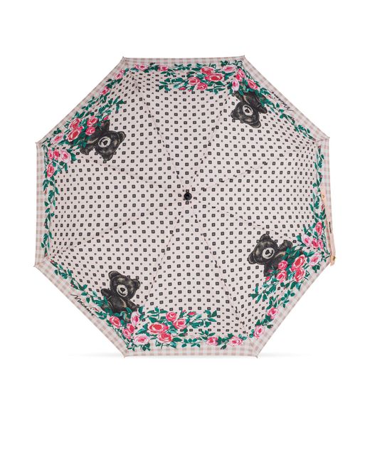 Moschino Natural Folding Umbrella