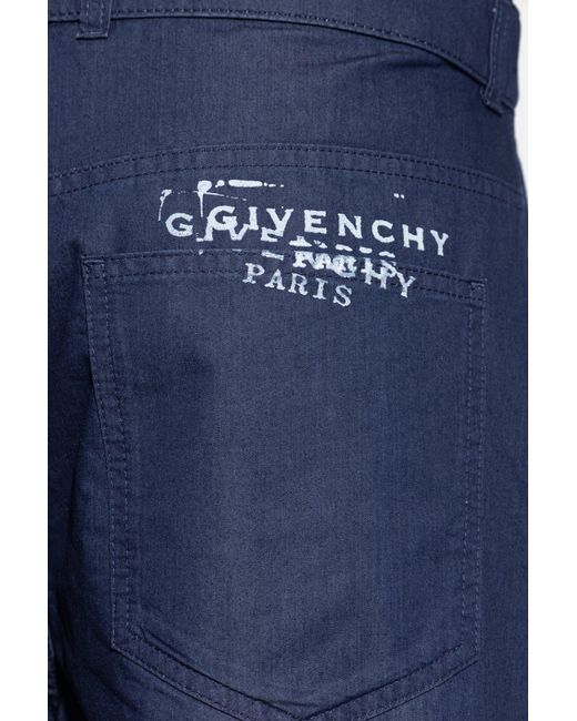 Givenchy Blue Shorts With Logo for men