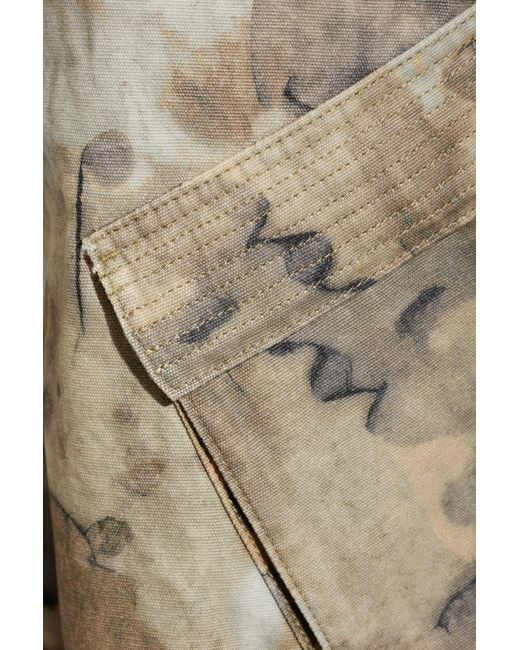 Represent White Patterned Jeans for men