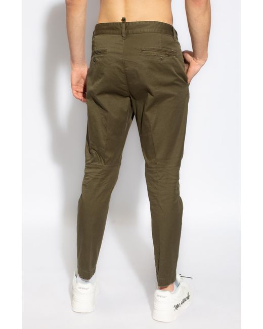 DSquared² Green 'sexy Chino' Trousers, for men