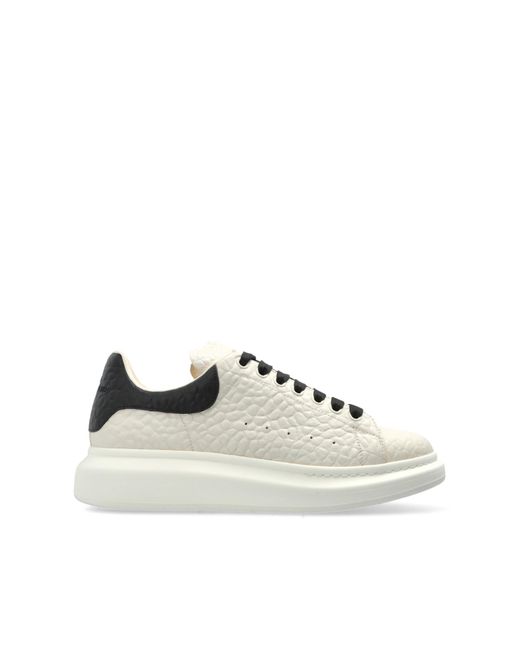 McQueen White Leather Sports Shoes for men