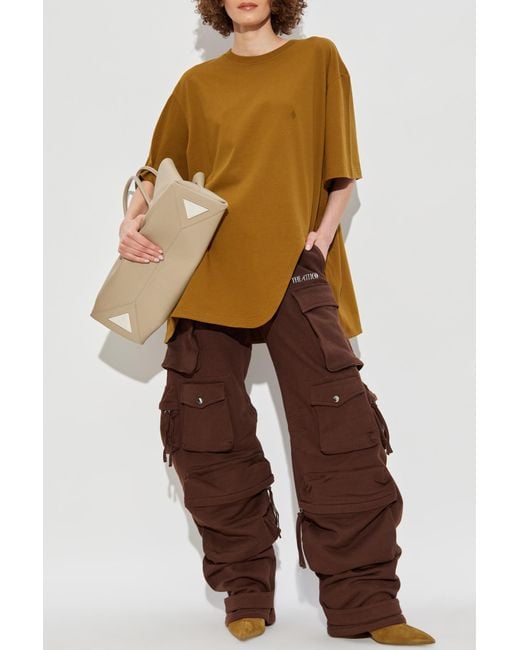 The Attico Brown Trousers With Pockets