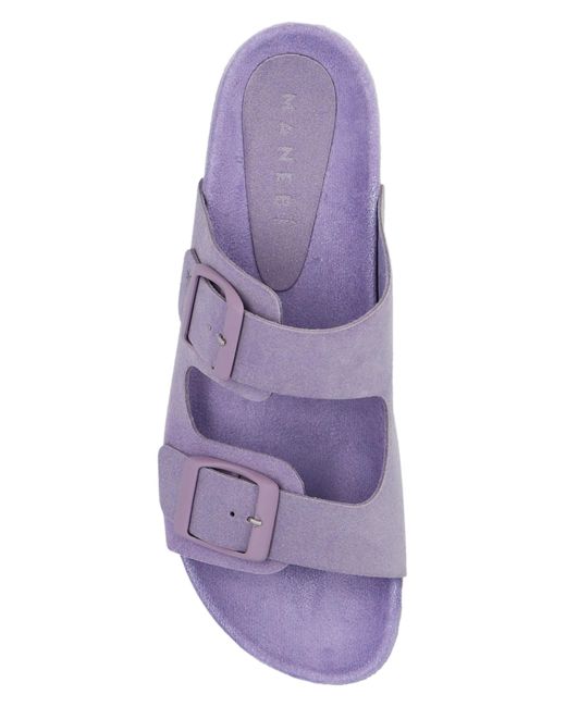 Manebí Purple Suede Slippers