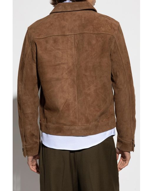 AMI Brown Suede Jacket for men