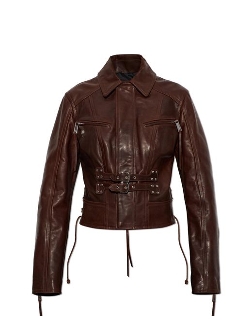 DSquared² Blue Leather Jacket