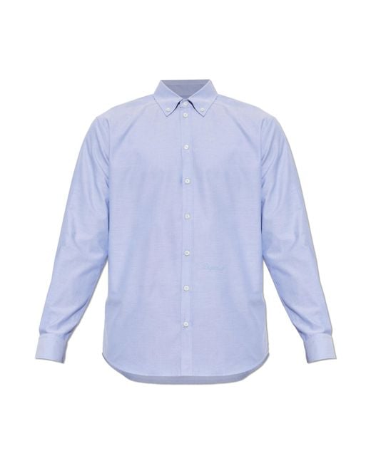 DSquared² Blue Shirt With Embroidered Logo for men