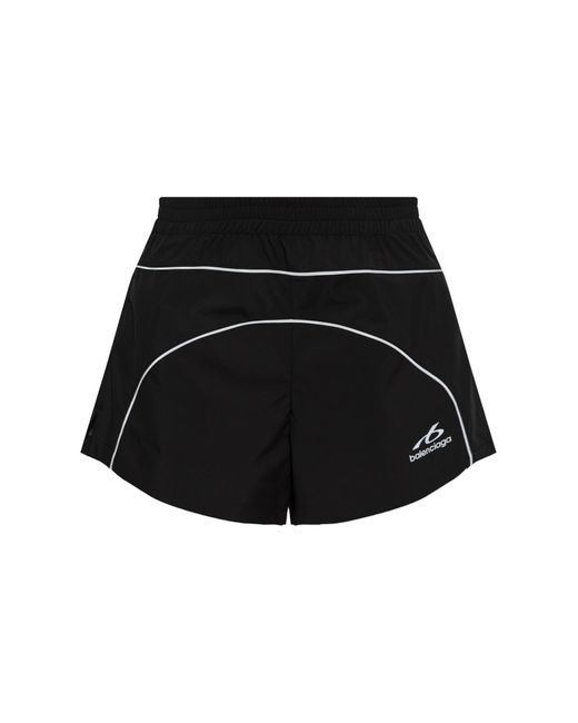 Balenciaga Black Shorts With Logo
