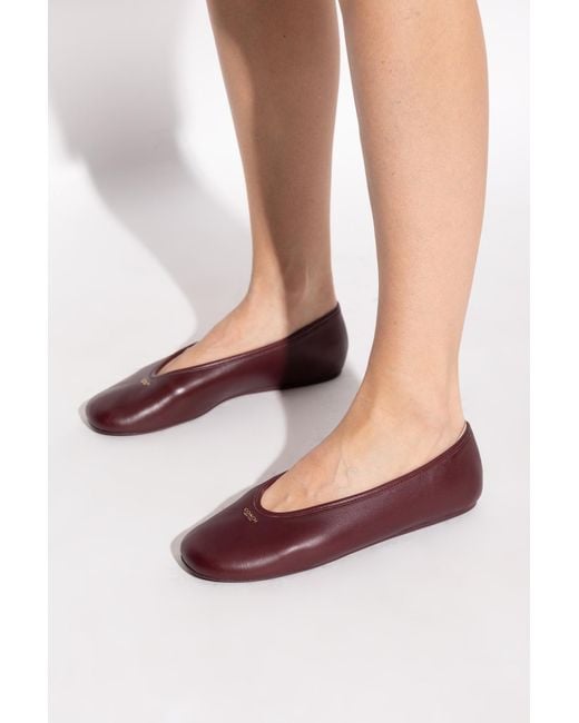 COACH Red Ballet Flats 'Houston'