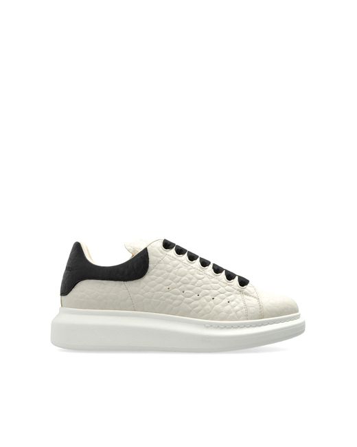 McQueen White Leather Sports Shoes