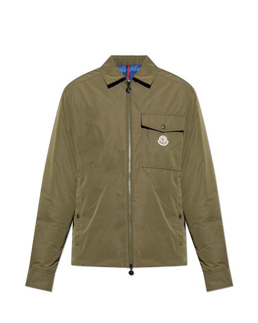 Moncler Green Down Jacket 'Vigeon' for men
