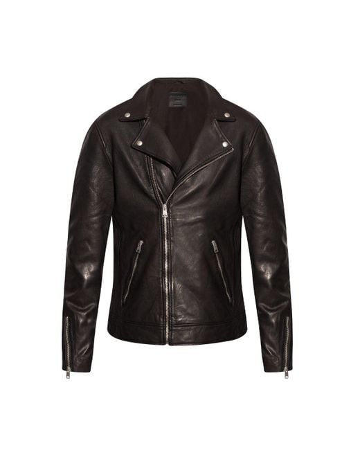 AllSaints Black 'tyson' Biker Jacket for men