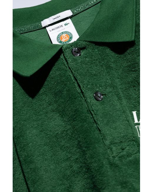 Lacoste Green Fleece Polo for men