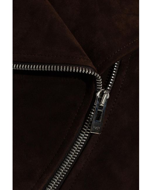 Alaïa Black Short Suede Jacket