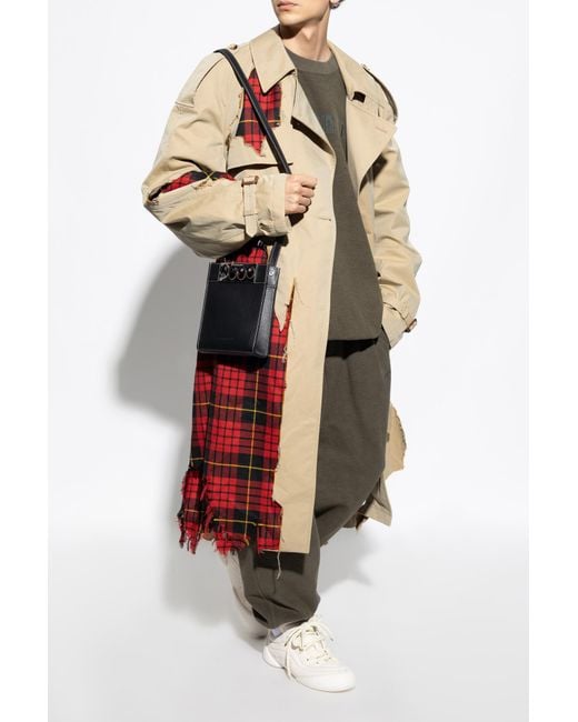 McQueen Brown Logo Pants for men