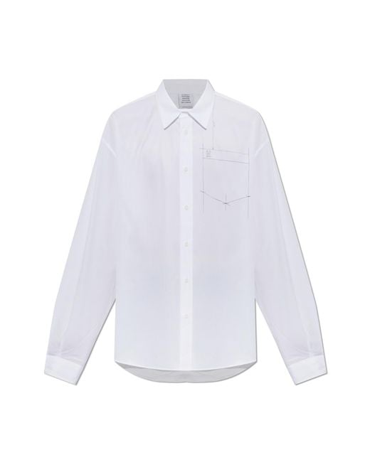 Vetements White Cotton Shirt for men