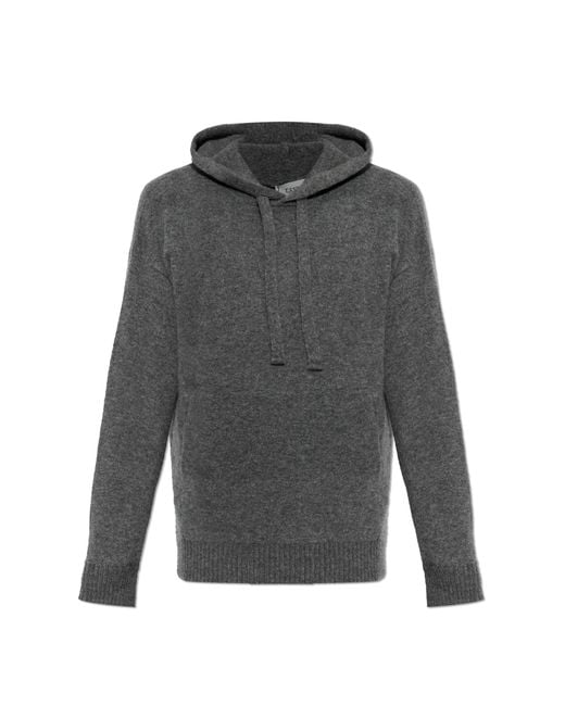 Laneus Gray Cashmere Hoodie for men