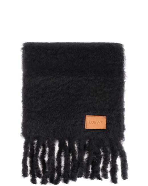 Loewe Black Scarf With Logo