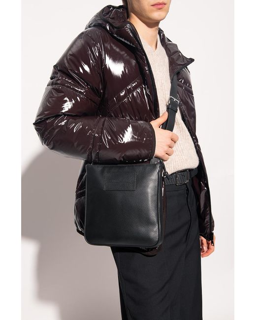 Emporio Armani Black Shoulder Bag With Logo for men