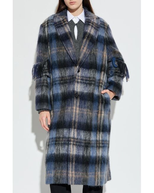 Loewe Blue Wool Coat