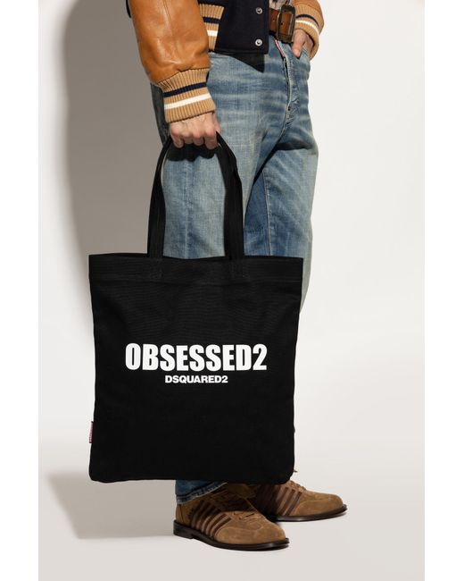 DSquared² Black Shopper-Type Bag for men