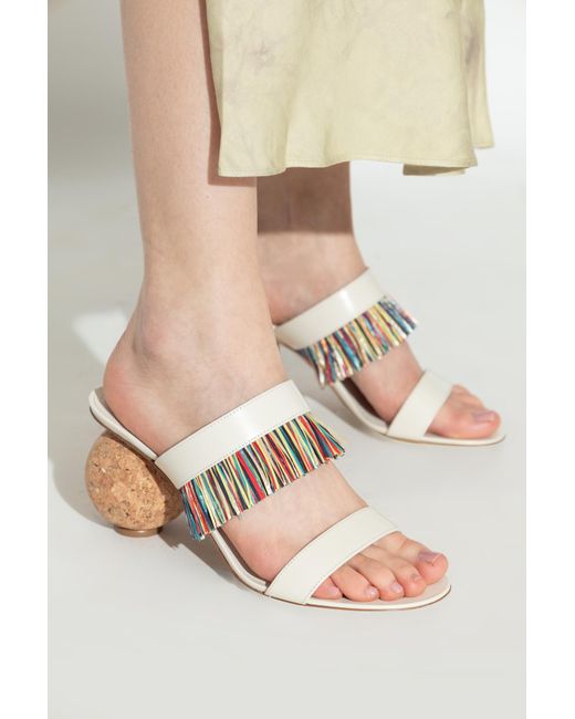 Ferragamo Natural Heeled Mules