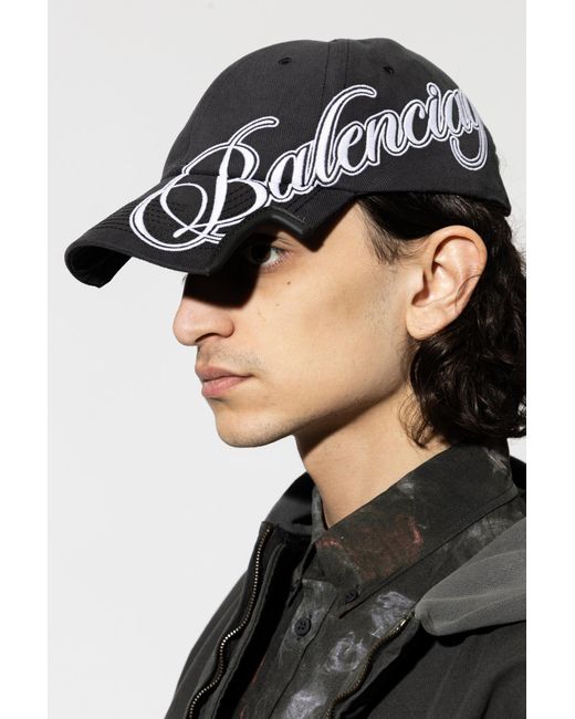 Balenciaga Black Baseball Cap for men