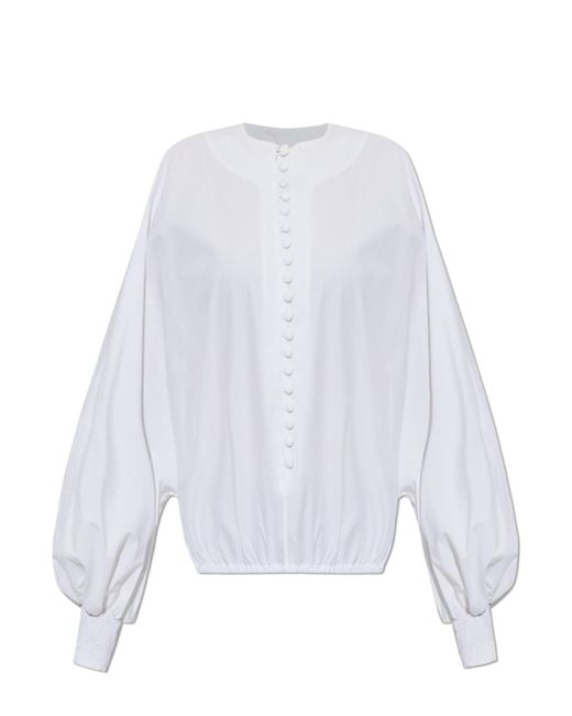 Balmain White Long-Sleeved Top