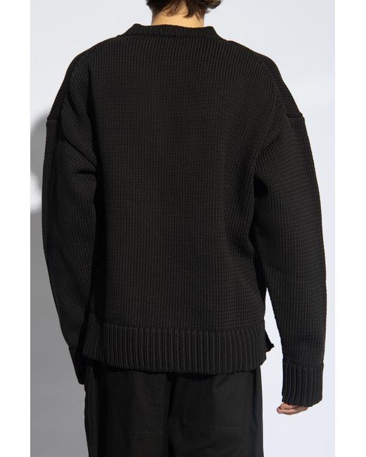 Jil Sander Black Loose-Fit Sweater for men