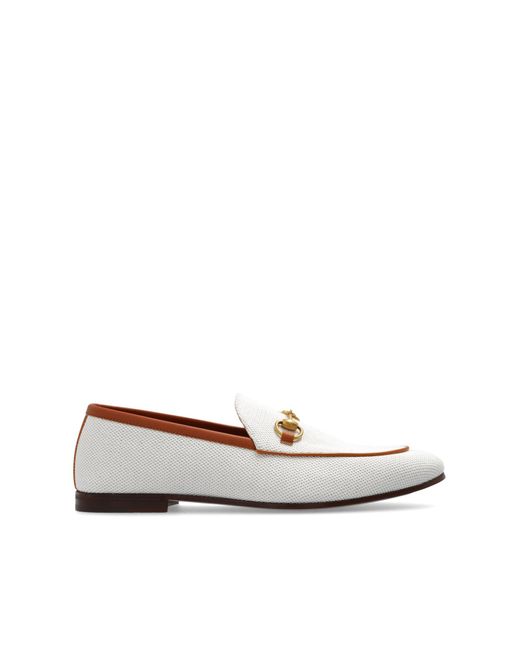 Gucci White Loafers With Horsebit, for men