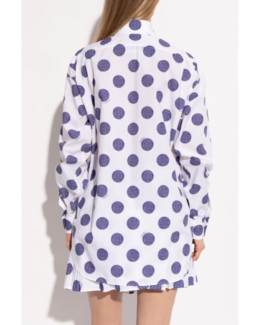 Moschino White Polka Dot Patterned Shirt