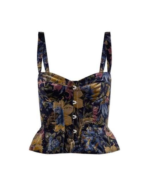 Etro Black Velour Top