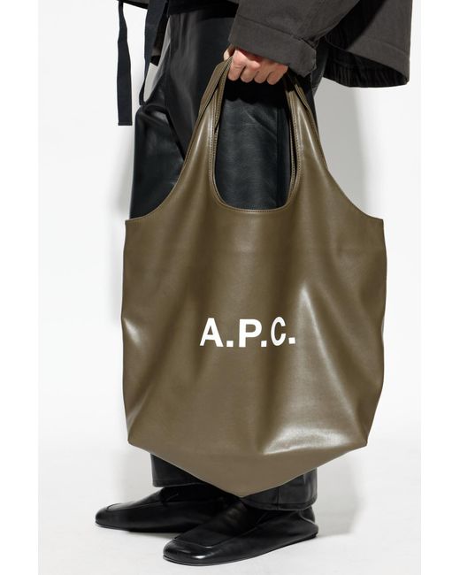 A.P.C. Shopper Bag 'Ninon' in Green | Lyst