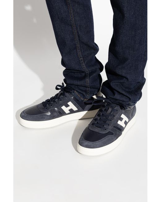Hogan Black Sports Shoes 'H-Tv' for men