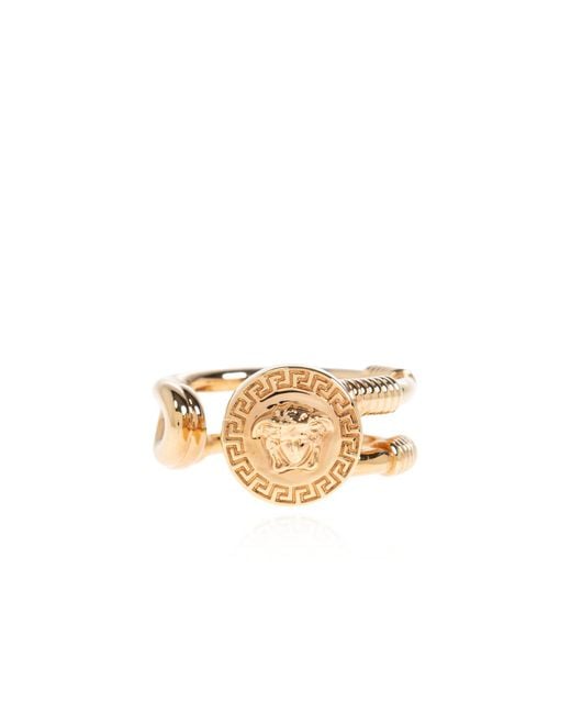 Versace Metallic Medusa Head Ring