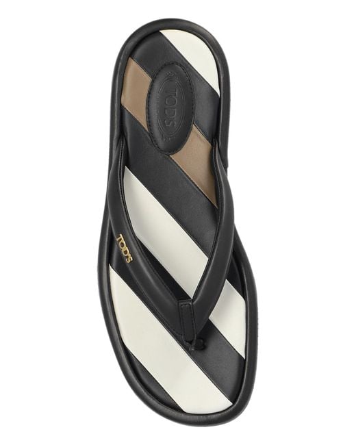 Tod's Natural Leather Slides