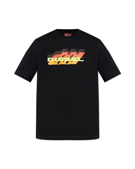 DIESEL Black T-Shirt `T-Adjust-K5` for men