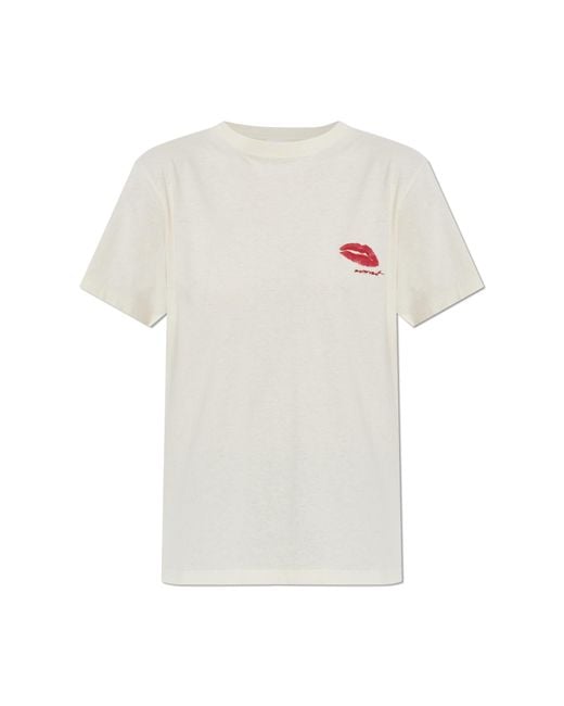 Isabel Marant White T-Shirt "Zewel"