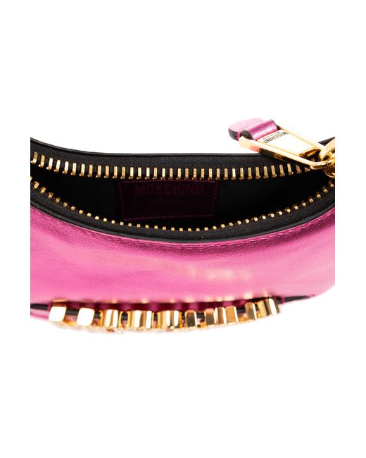 Moschino Pink Handbag With Logo,