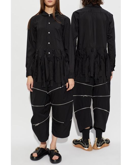 Comme des Garçons Black Shirt With Fringes