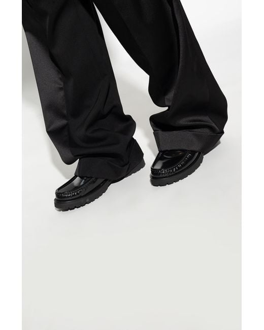 Saint Laurent Black Leather Loafers, for men