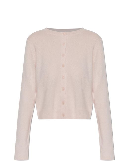 LoveShackFancy White Cashmere Cardigan 'Cameyrn'