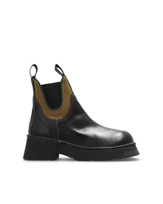 Miista Black ‘Kaya’ Leather Ankle Boots