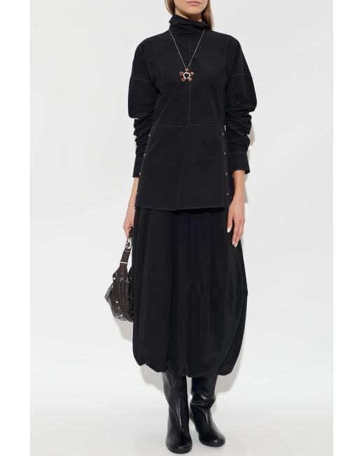 Lemaire Black Top With A Turtleneck