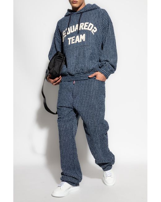 DSquared² Blue Gym Trousers for men