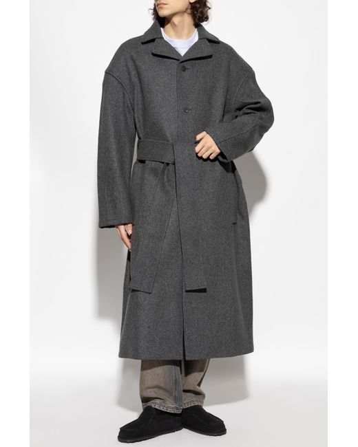 Jacquemus Gray Wool Coat for men